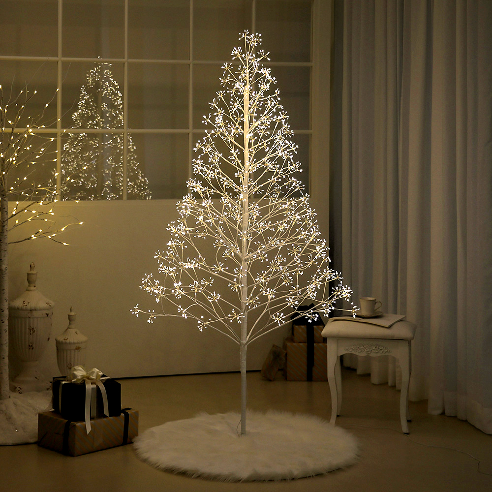 노블 트위그 대형 화이트 성탄 led 크리스마스 트리 자작나무트리 장식 180 풀세트