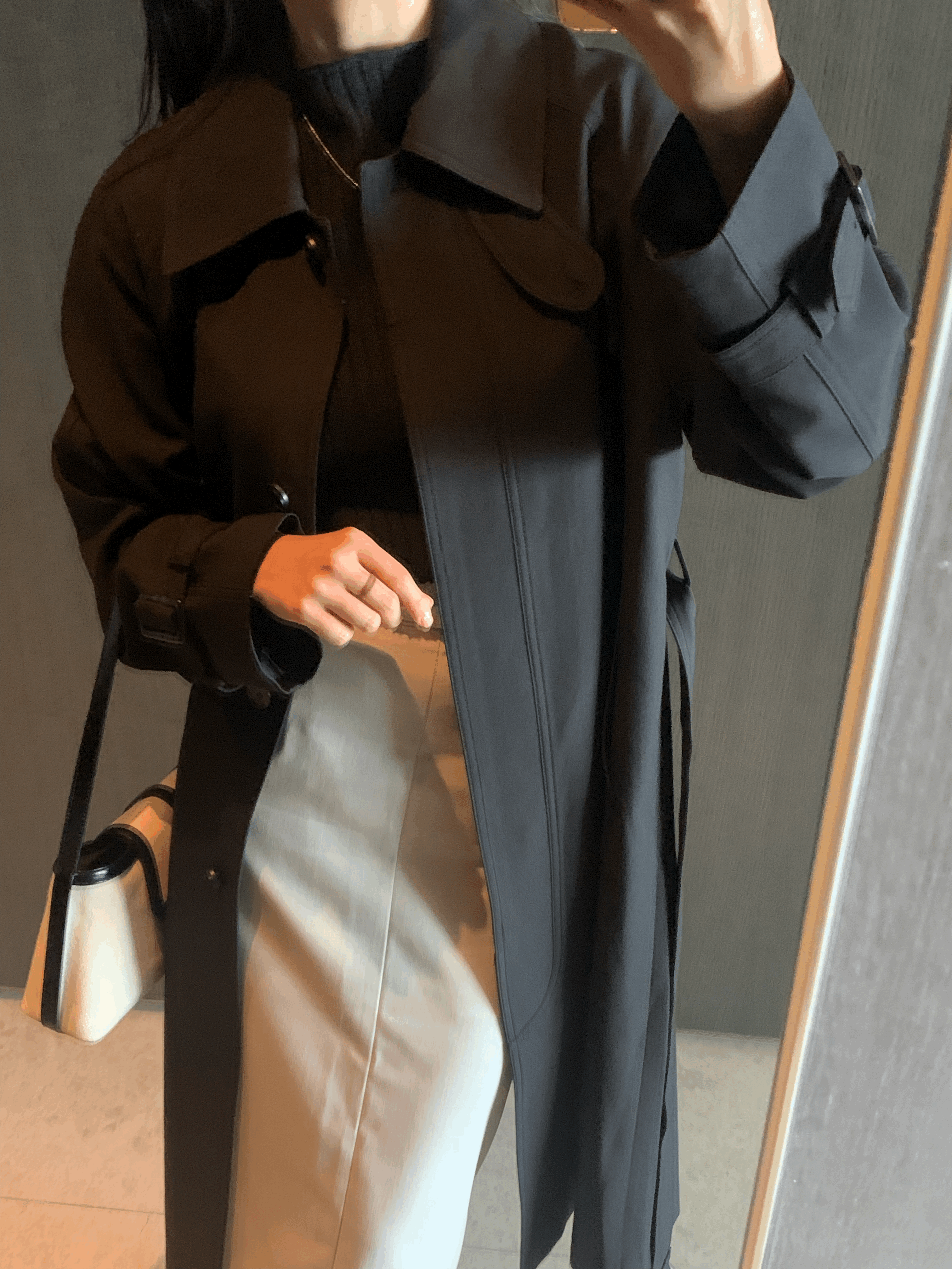 [Premium]🦋르베 카라 싱글 롱 트렌치코트 벨트 간절기아우터 바바리자켓 (2C) 상세 이미지 73