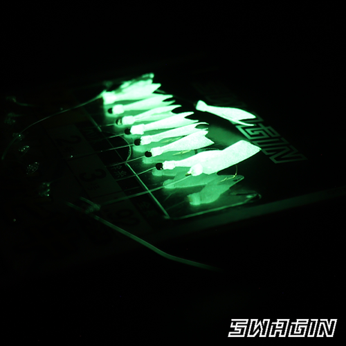 백경 놀라운 조과 차이 SG-204 야광사비끼 10본 카드채비 전어 쥐치 전갱이 묶음바늘