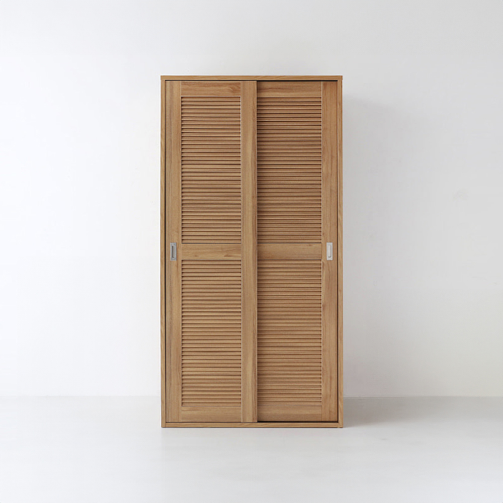 벨로인 슬라이딩 좁은 2문 옷장 100195 WRM195100 1000x590x1950mm, 2단, 화이트파인베니어 5271.0264 - 상세 이미지 4