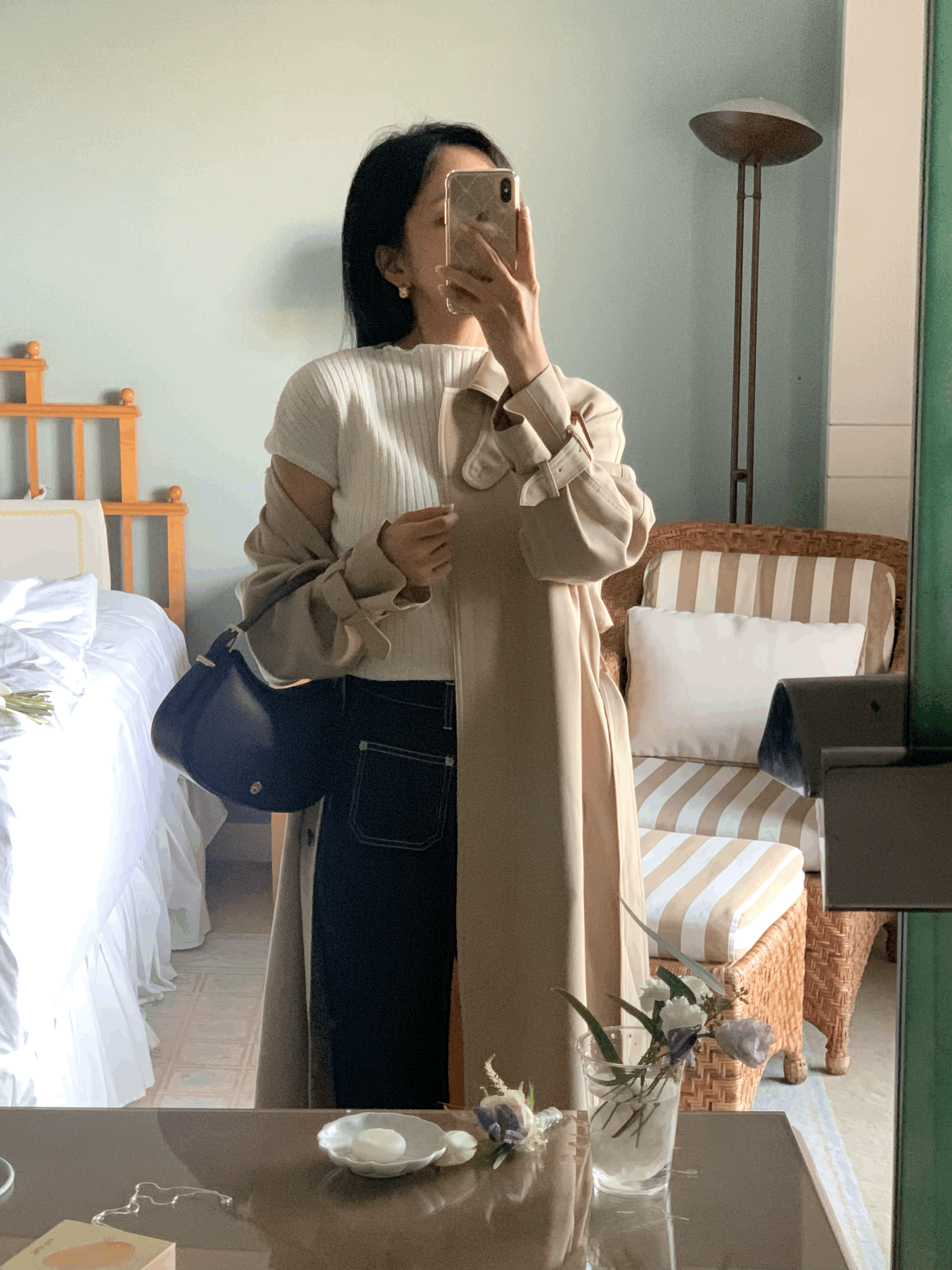 [Premium]🦋르베 카라 싱글 롱 트렌치코트 벨트 간절기아우터 바바리자켓 (2C) 상세 이미지 55