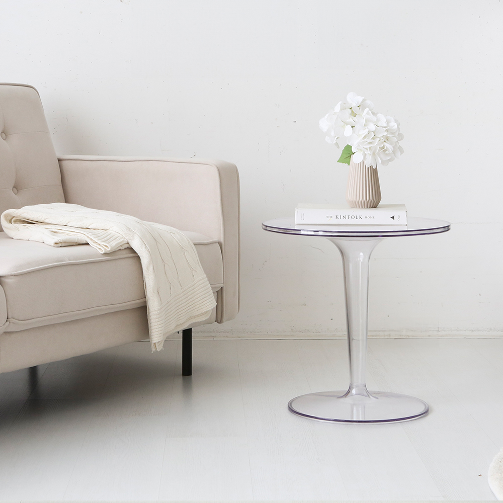 빙그리 사이드테이블 원형 투명 6003.7279