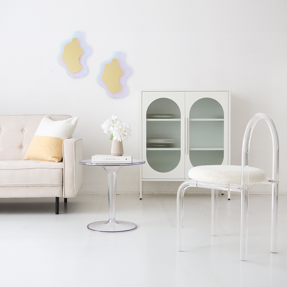 빙그리 사이드테이블 원형 투명 6003.7279