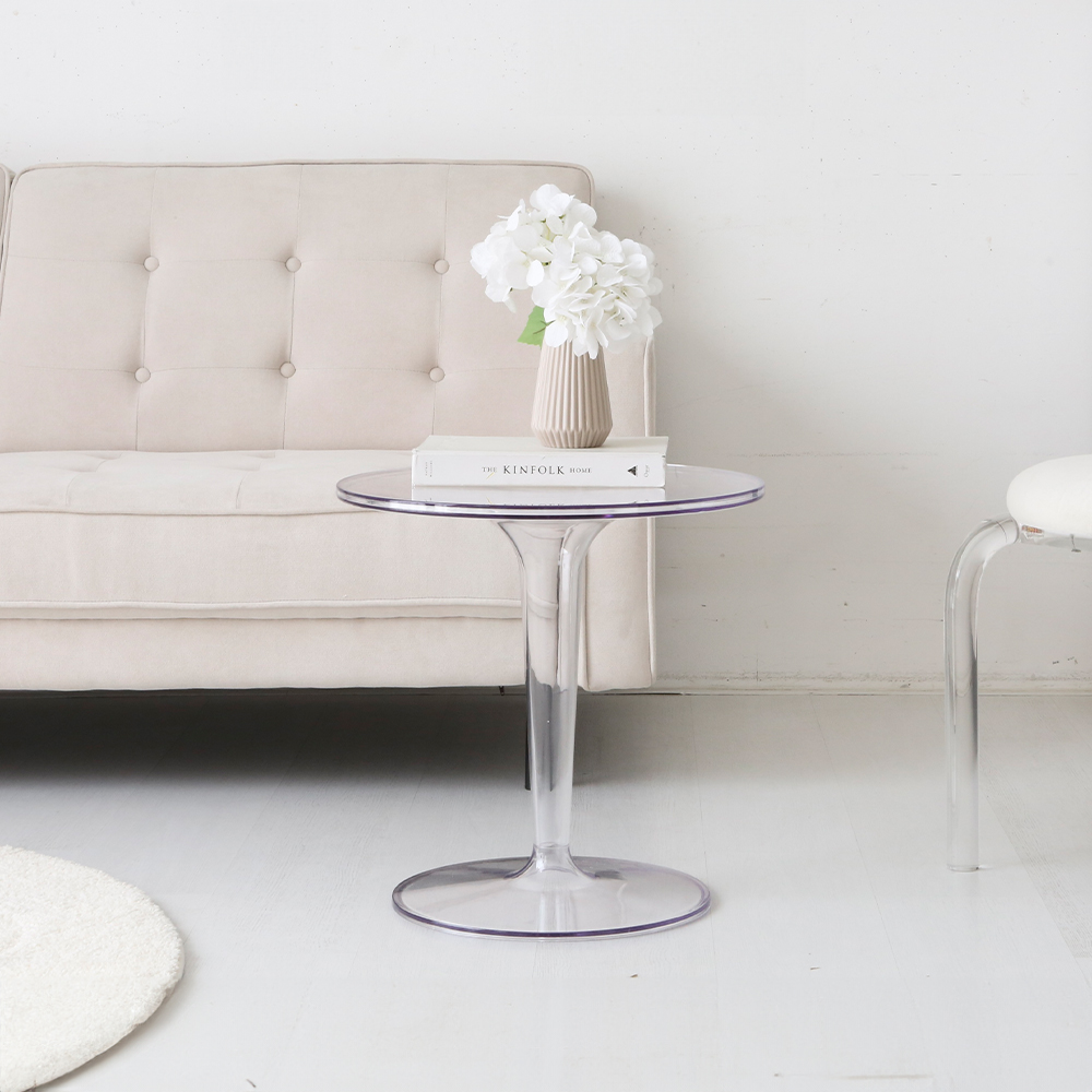 빙그리 사이드테이블 원형 투명 6003.7279