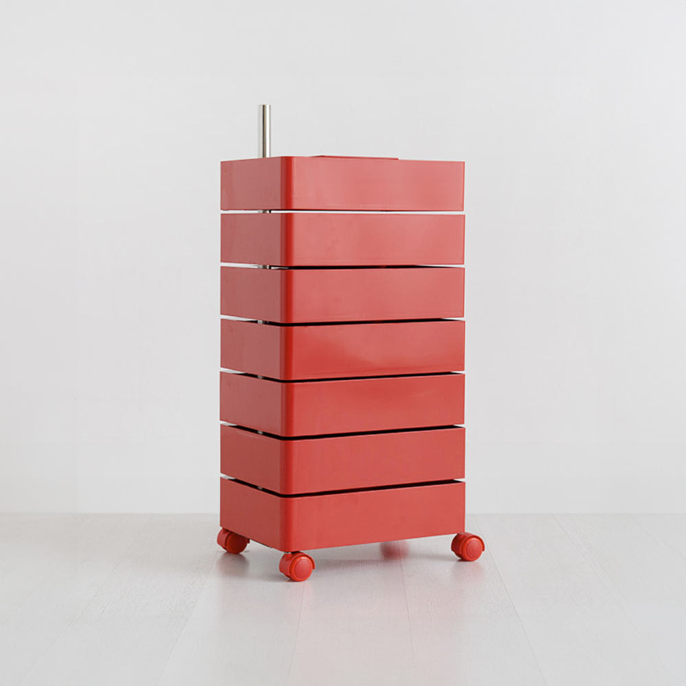 빙그리 회전서랍 트롤리 7단 레드 5639.5623