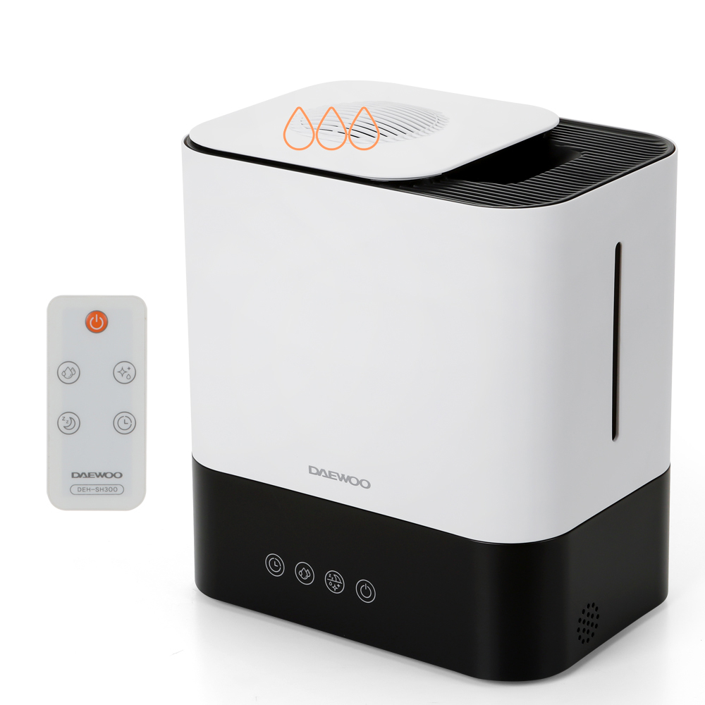 대우 5L 대용량 가열식 살균 가습기 자동세척 저소음 리모컨