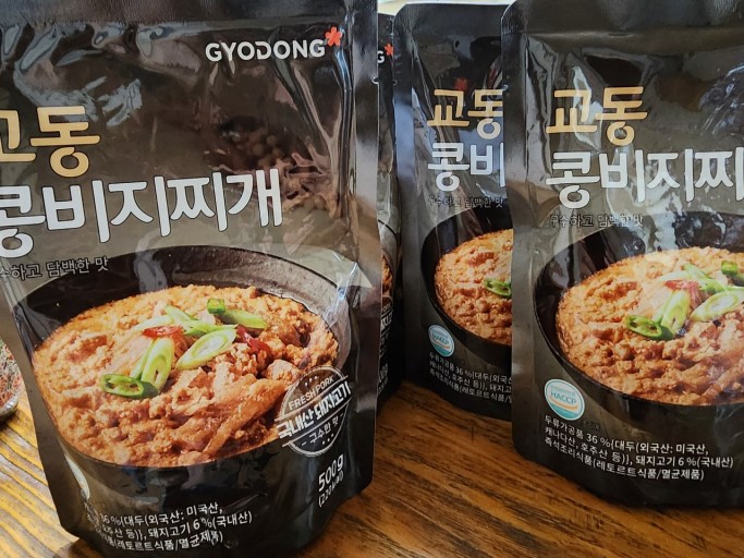 (5팩) 교동 콩비지찌개 500g 푸짐한 콩비지 고소하고 담백한맛 간편식 찌게 즉석국 : 구매9999