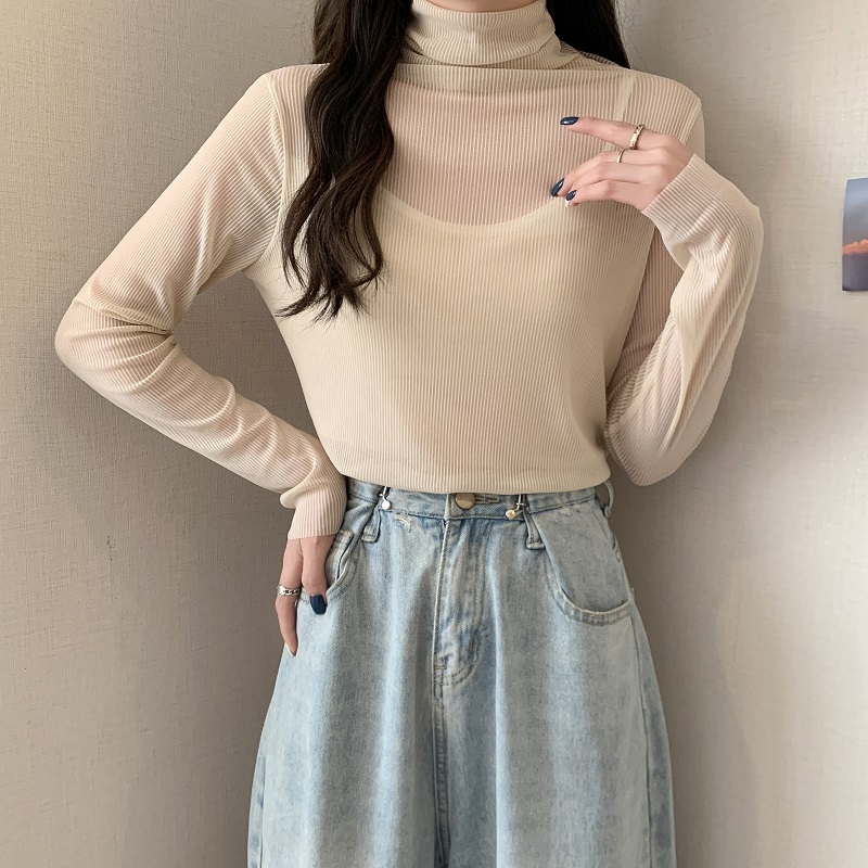 티셔츠 시스루목폴라 시스루폴라티 이너목티 - 상세 이미지 2