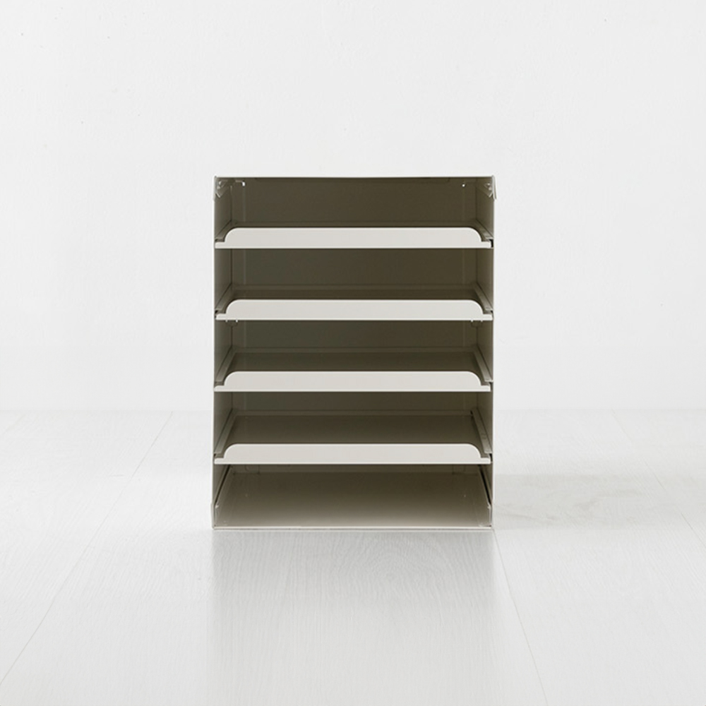 도미닉 슬라이딩 수납함 5단 35x28x35, 화이트 0080.8369 제품 이미지