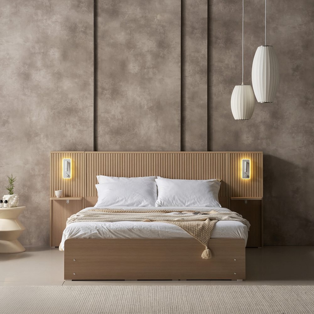 아몬디 부부트윈침대 높은 템바보드 트윈베드 호텔식 슈퍼싱글프레임