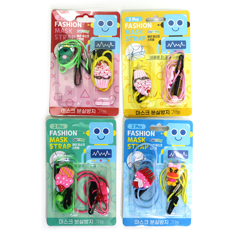 패션마스크스트랩 2pcs 1set 1개 / 문구세트 마스크목걸이줄 지킴이줄 4종택1 랜덤발송 - 상세 이미지 2