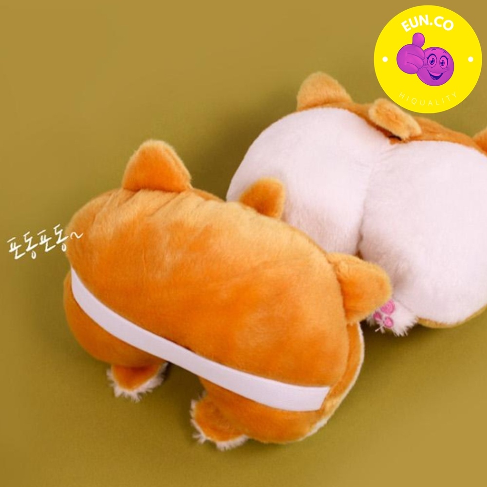 카니발 자동차 체어 머리 받침 강아지 엉덩이 인형 헤드레스트 운전석 - 상품 이미지