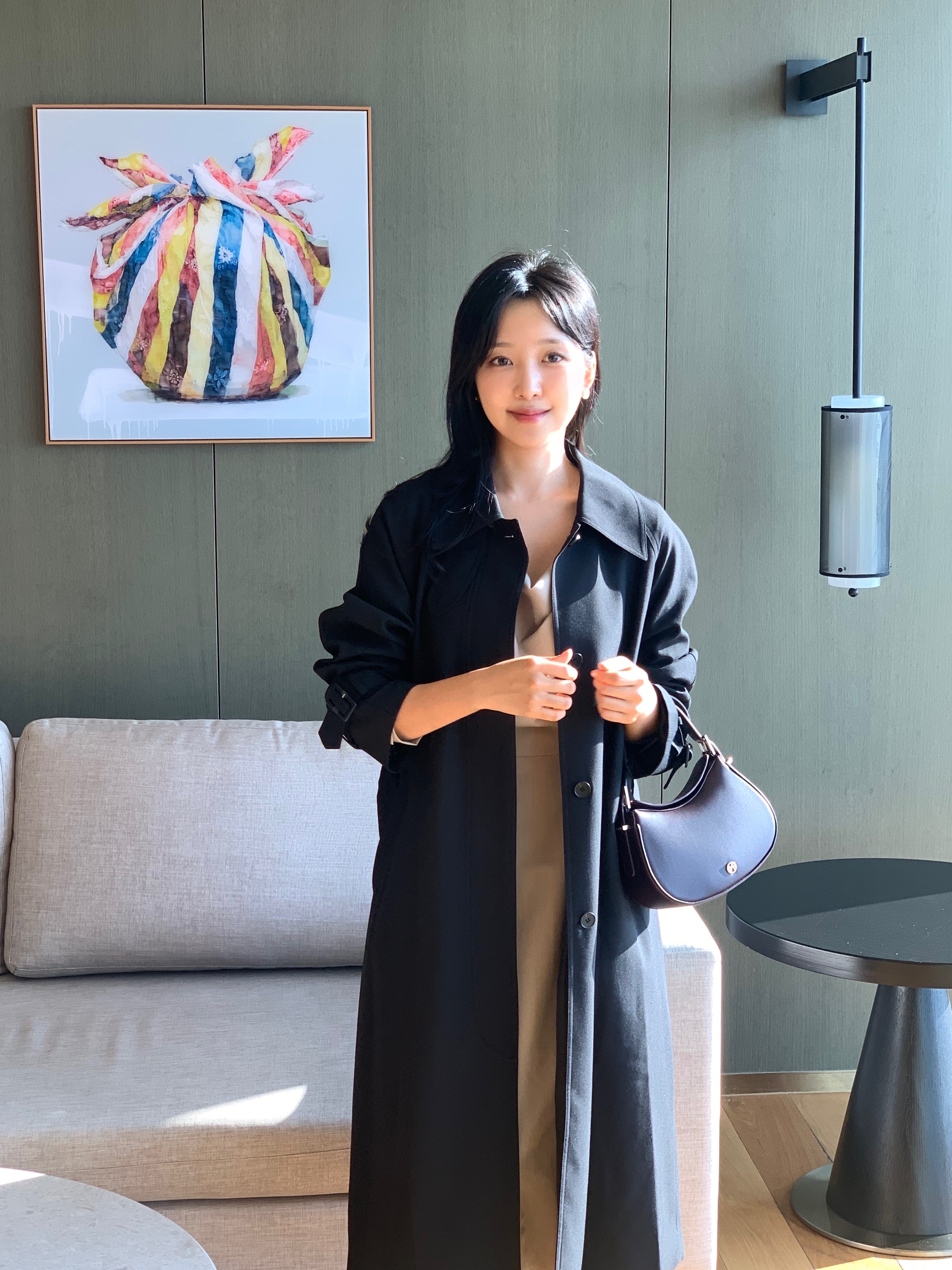 [Premium]🦋르베 카라 싱글 롱 트렌치코트 벨트 간절기아우터 바바리자켓 (2C) 상세 이미지 77