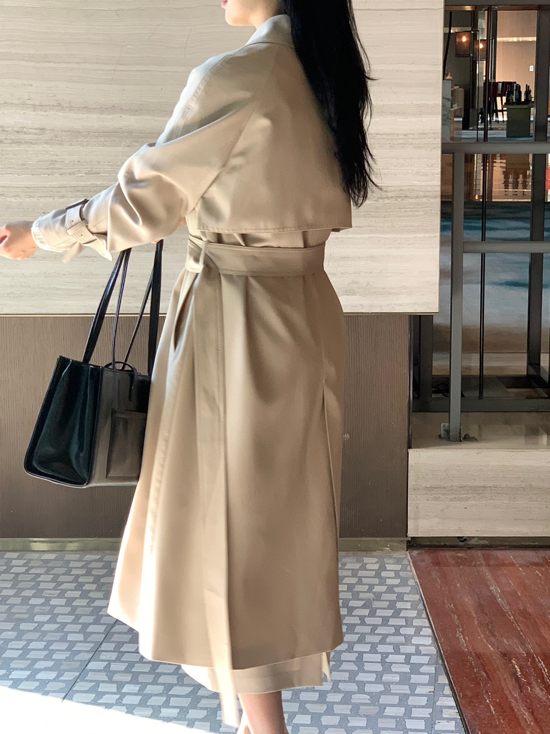 [Premium]🦋르베 카라 싱글 롱 트렌치코트 벨트 간절기아우터 바바리자켓 (2C) 상세 이미지 31