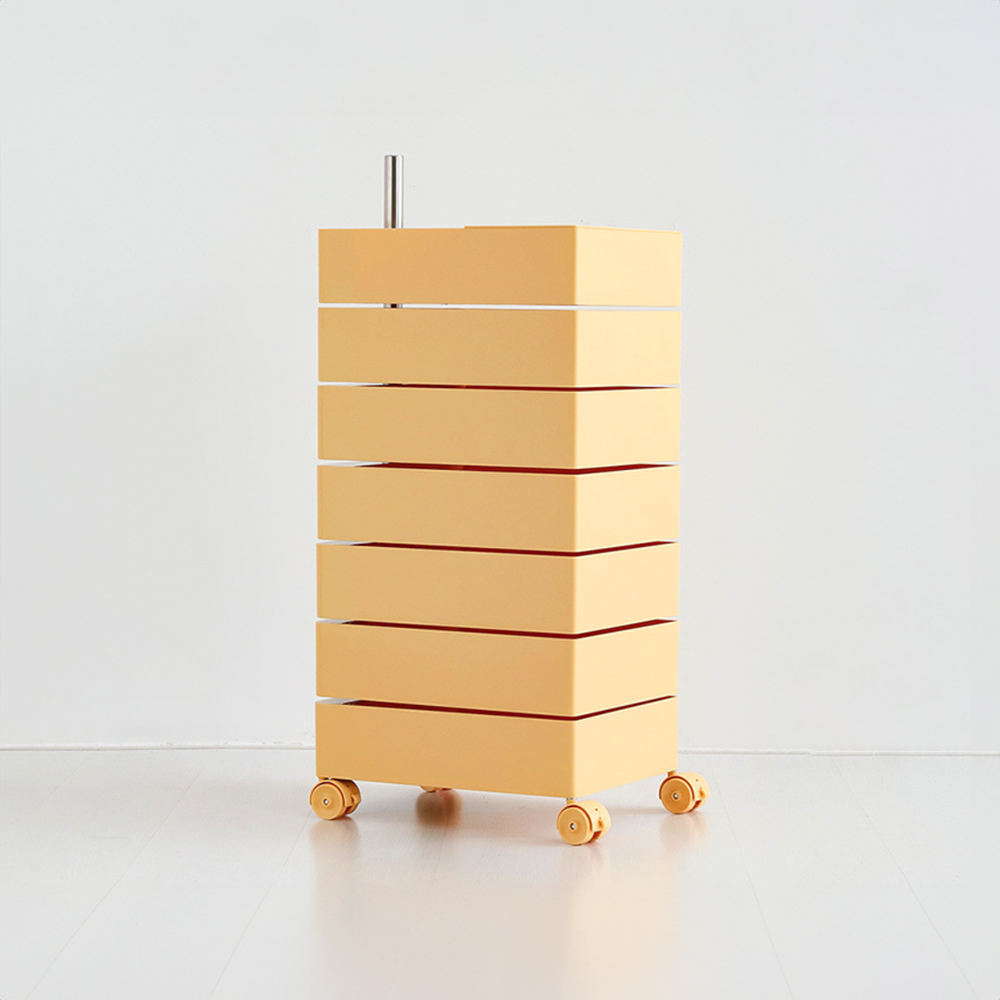 빙그리 회전서랍 트롤리 7단 버터옐로우 6093.4086