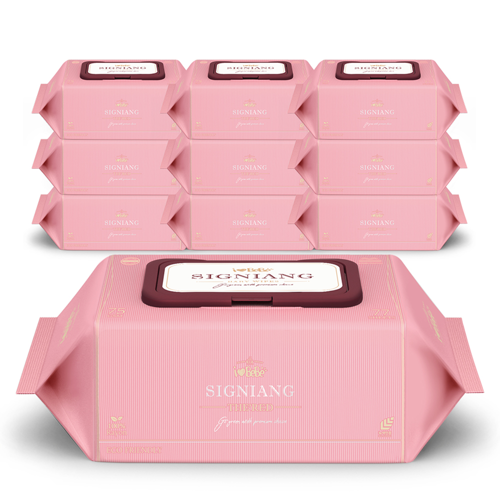 아이러브베베 시그니앙 더레드 75g 엠보 생분해원단 77매, 10개