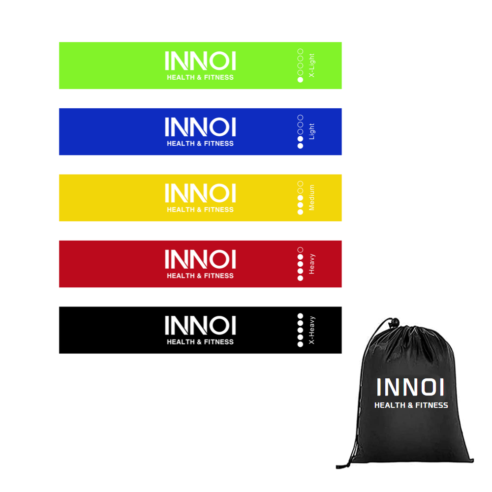INNOI 루프밴드 라텍스 힙업 스트레칭 스쿼트 재활 고무 요가밴드 5종세트 - 상품 이미지