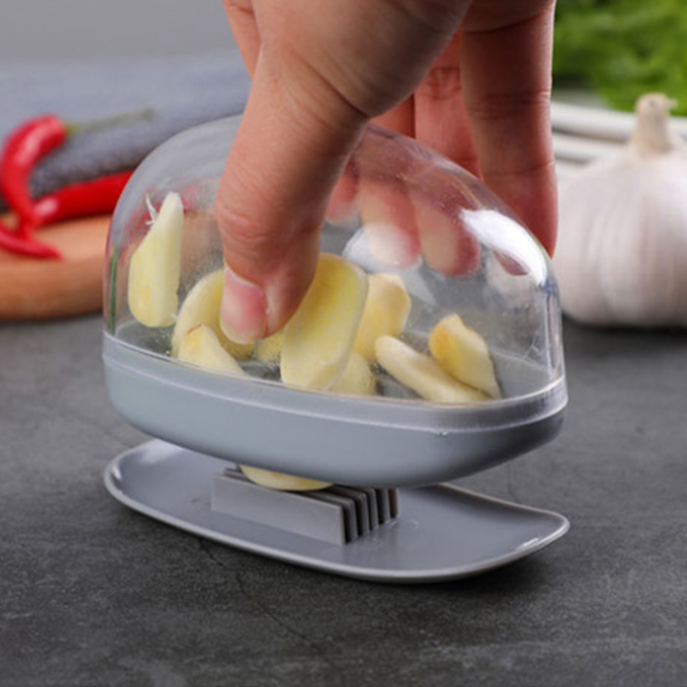 마늘슬라이서 편마늘 썰기 절단기 다지기 2in1