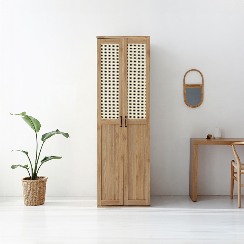 [희망일배송] 벤탄 옷장 2문 GIM19560RT 600x590x1950mm, 2단, 캄포어베니어 1633.7670 이미지 7