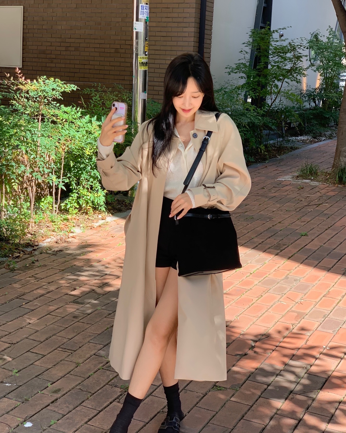 [Premium]🦋르베 카라 싱글 롱 트렌치코트 벨트 간절기아우터 바바리자켓 (2C) 상세 이미지 8