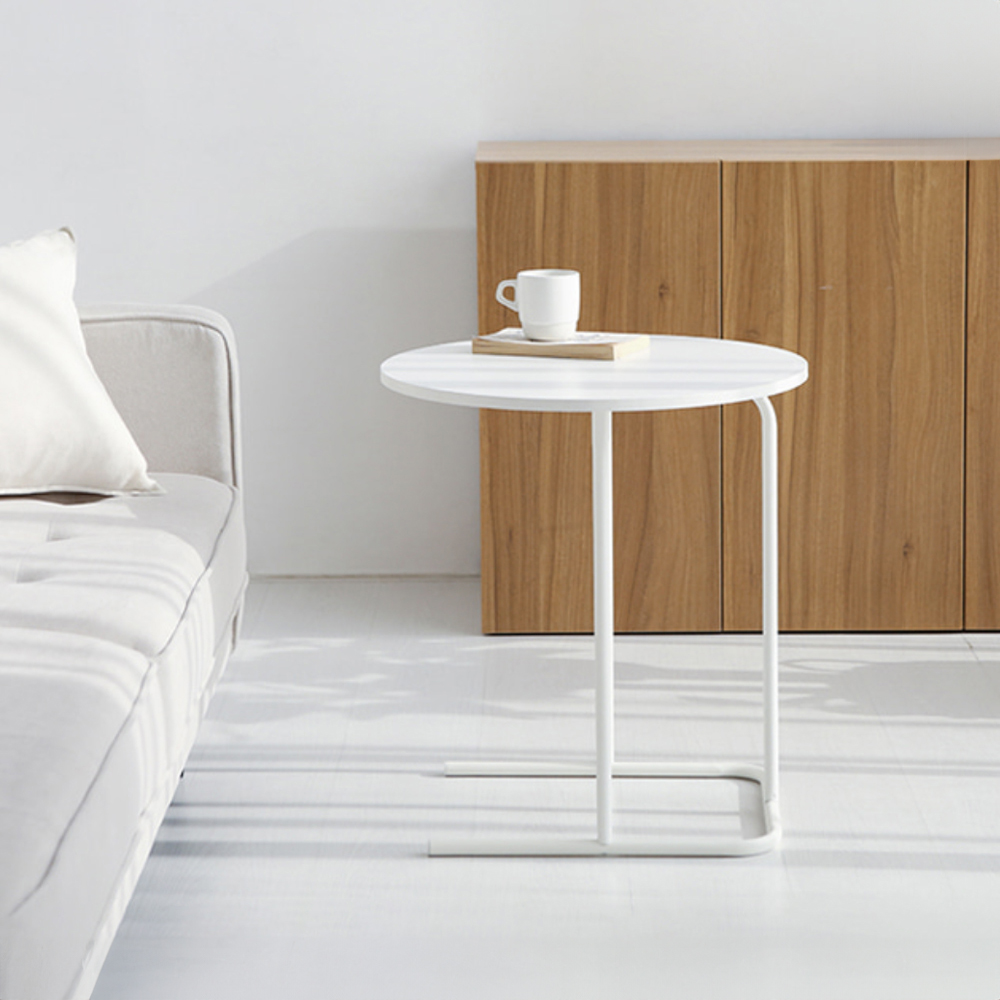 두게드 사이드테이블 원형 D55 화이트 1341.7253