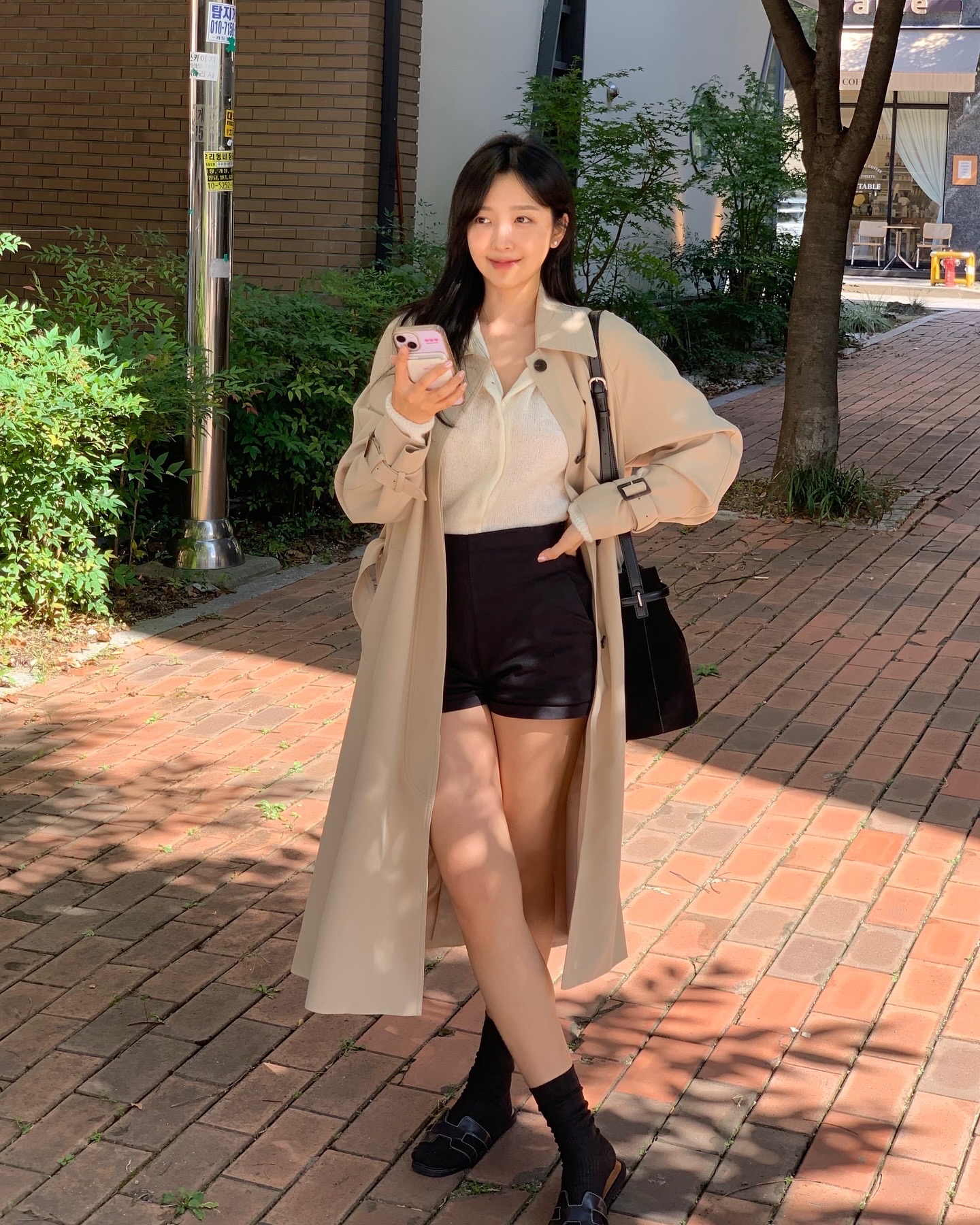 [Premium]🦋르베 카라 싱글 롱 트렌치코트 벨트 간절기아우터 바바리자켓 (2C) 상세 이미지 9