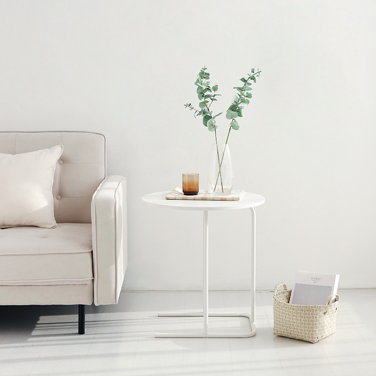 두게드 사이드테이블 원형 D55 화이트 1341.7253