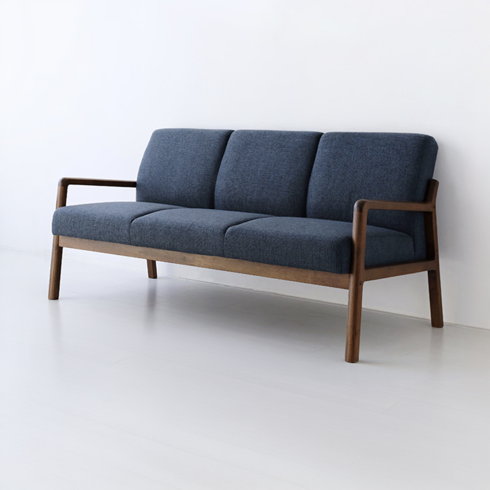 데니쉬 패브릭 소파 3인 다크블루