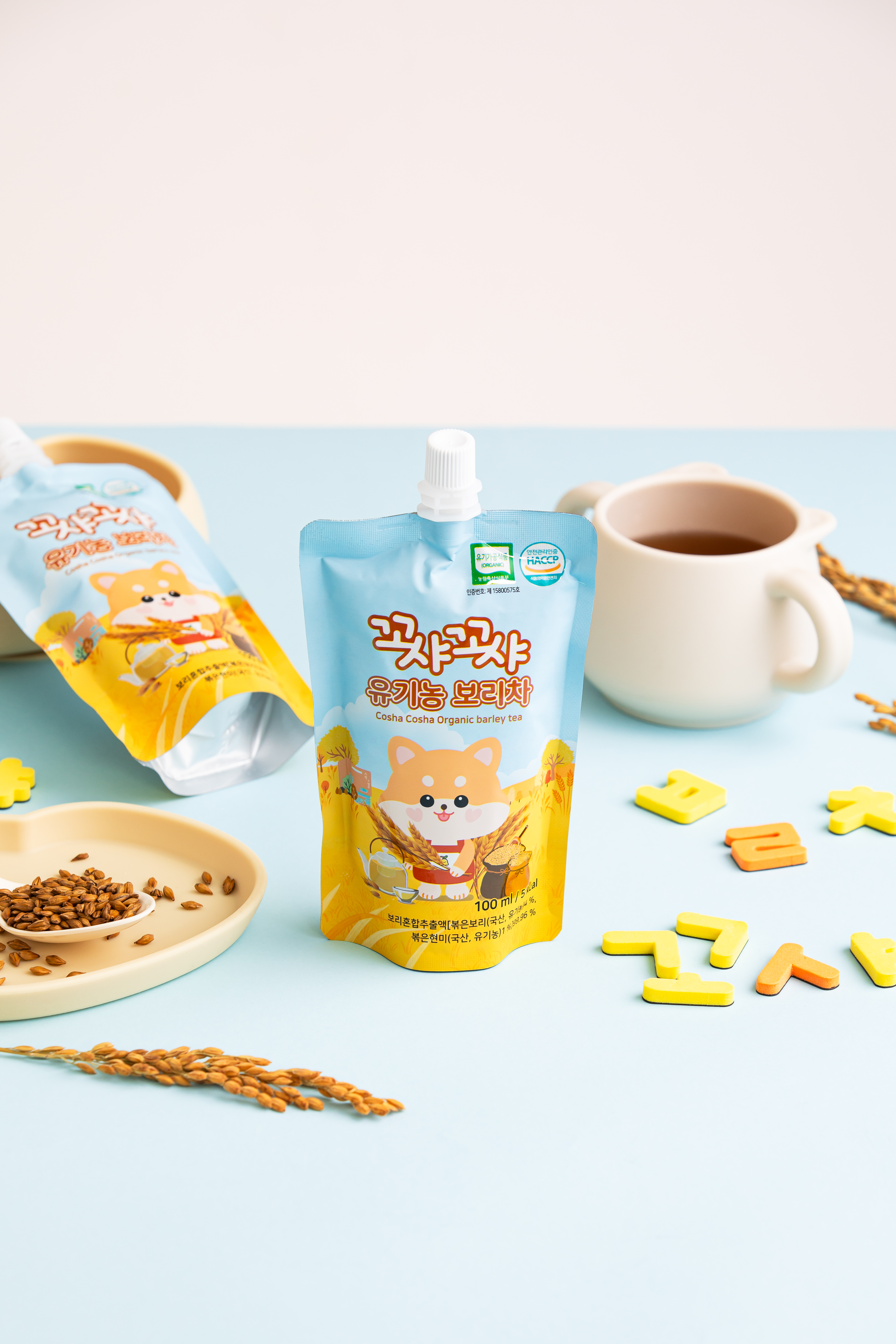 [꼬샤꼬샤] 신지식농업인장 유기농 보리차 100ml  스파우트형 30개입, 3개 - 상세 이미지 5