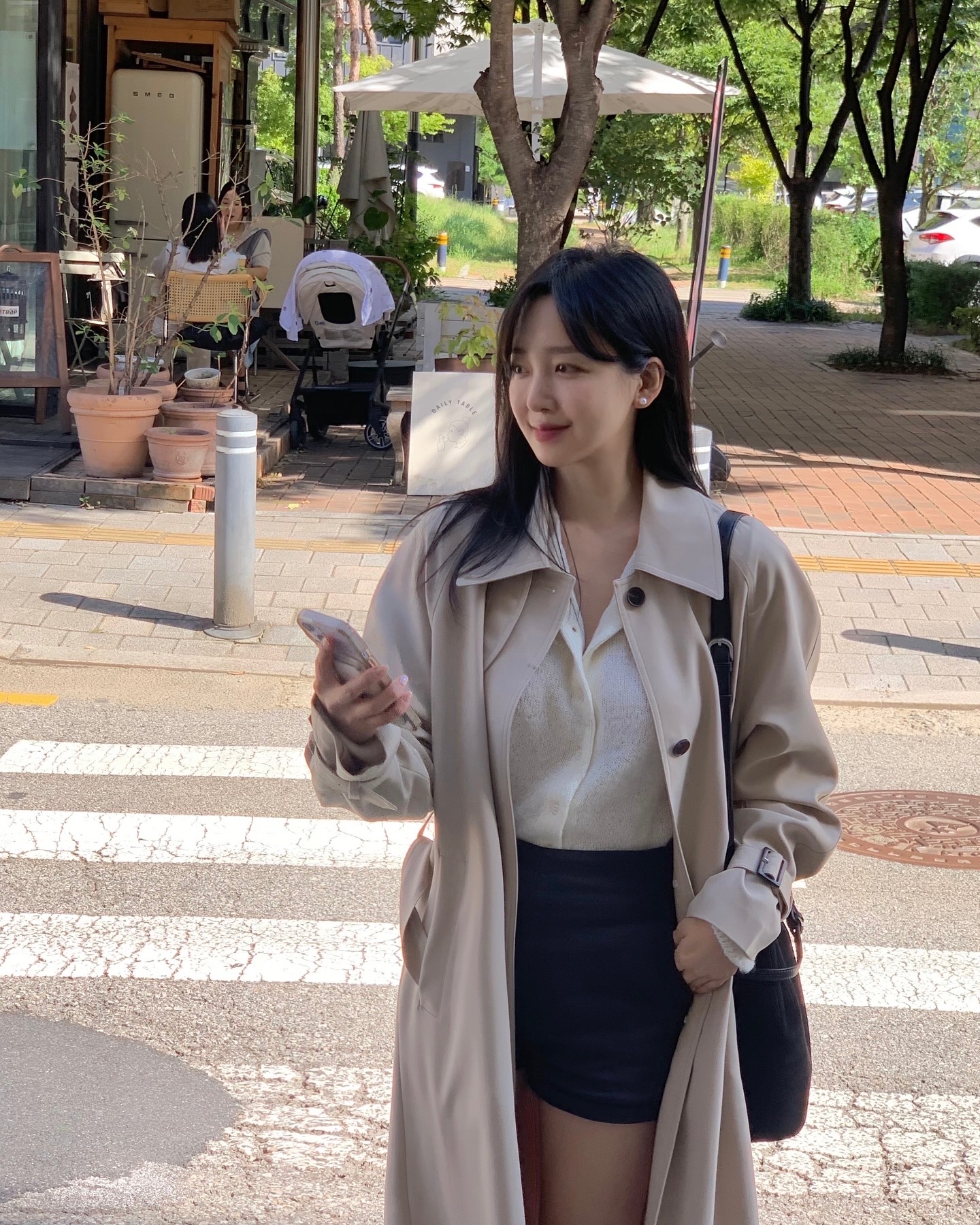 [Premium]🦋르베 카라 싱글 롱 트렌치코트 벨트 간절기아우터 바바리자켓 (2C) 상세 이미지 11