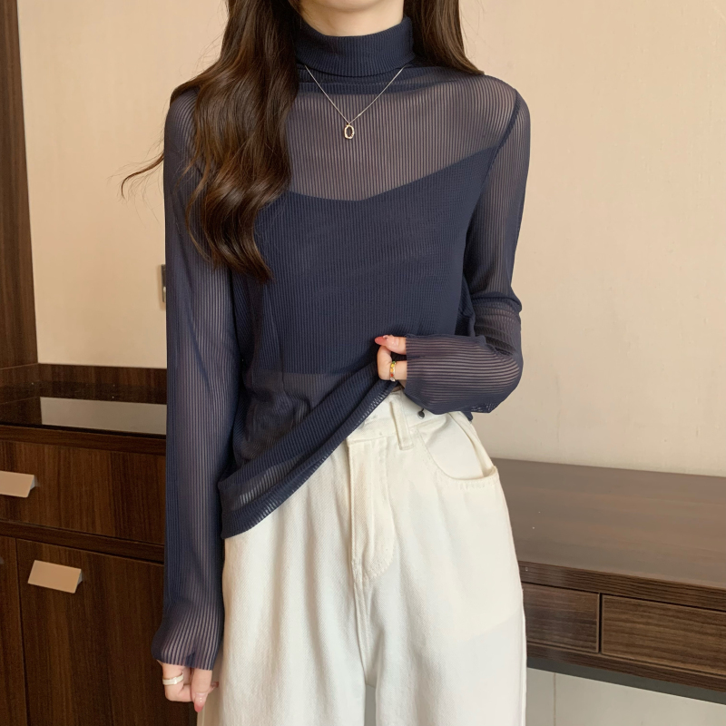 티셔츠 시스루목폴라 시스루폴라티 이너목티 이미지 6