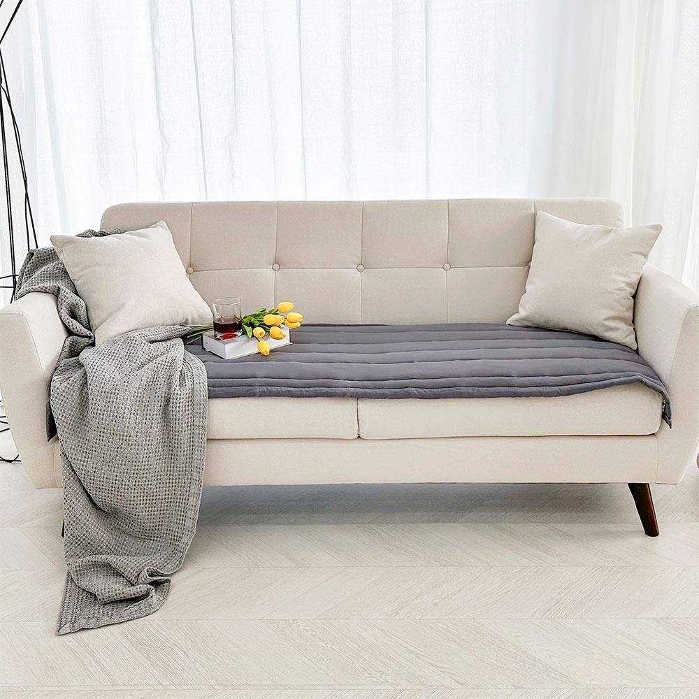 논슬립 먼지없는 사계절 돌 소파패드 고밀도 순면 누빔깔개 베리 3인용