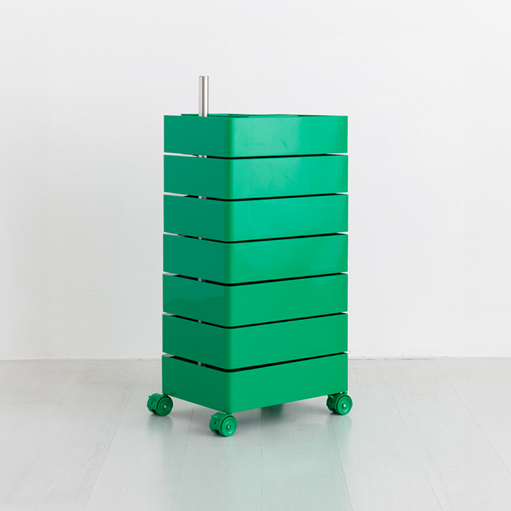 빙그리 회전서랍 트롤리 7단 클래식그린 5525.5518