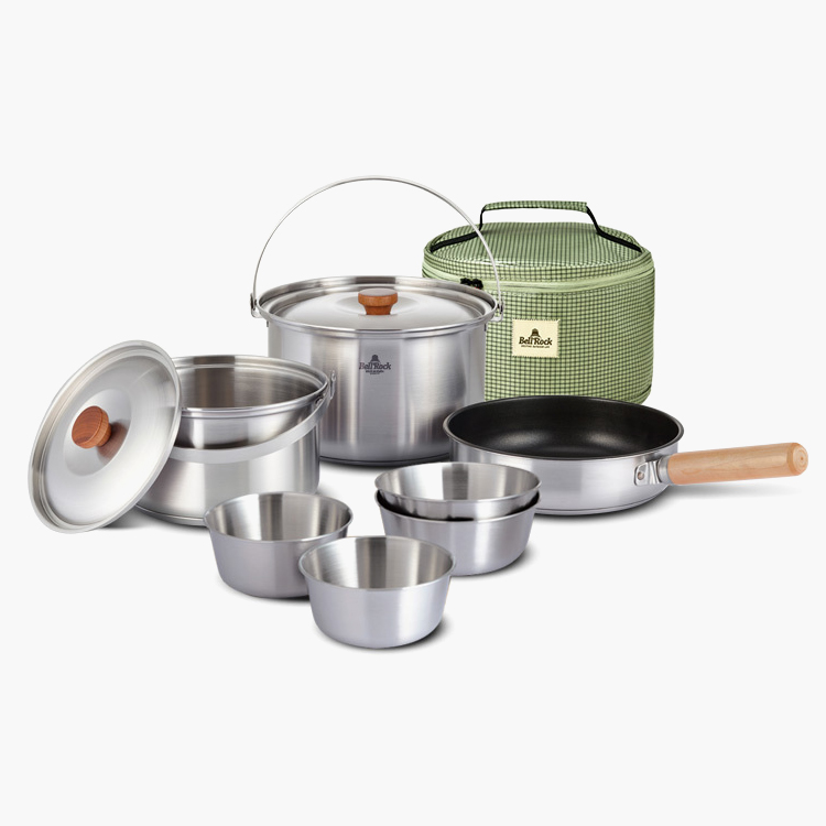 벨락 코펠 세트 S9 콤비 코팅팬 3중 스테인레스 캠핑식기
