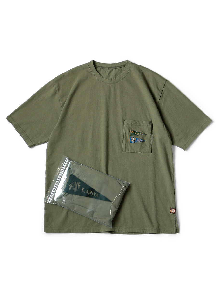 캐피탈 KAPITAL 20 천축 페넌트 반팔 티셔츠 EK-1223EK-1223SC - 메인 이미지