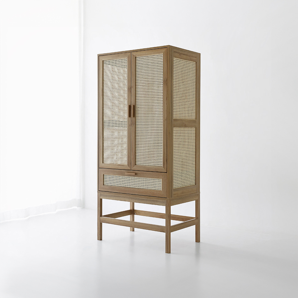 벤탄 옷장 1단 WRM19590R 900x600x1950mm, 2단, 캄포어베니어 4916.5716 - 상세 이미지 2