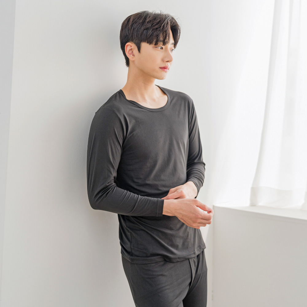 [에이원] 남성내의 히트올 초극세사 기모 발열 상하 세트 - 상품 이미지