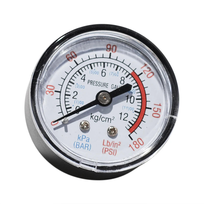 디지털 압력게이지 바 공기압 게이지 나사 1/4 BSP 0-180 PSI 0-12 압력계 공기 압축기 공압 유압 유체용 더블 체중계 : 테리무역