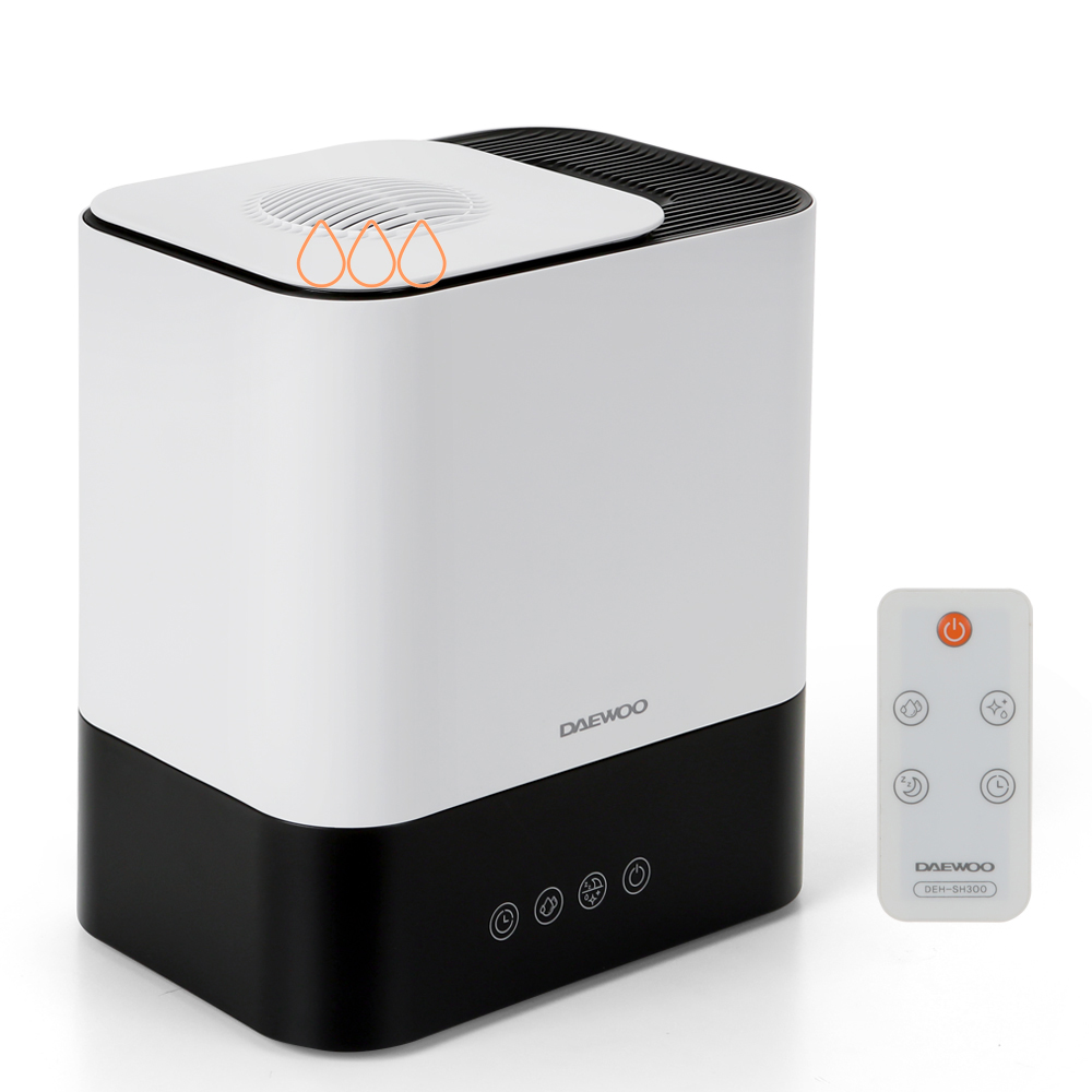 대우 5L 대용량 가열식 살균 가습기 자동세척 저소음 리모컨