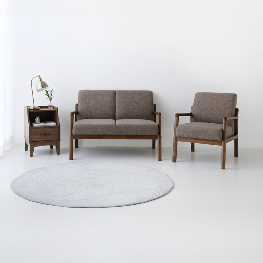 데니쉬 패브릭 소파 1인 모카브라운, 5645.4652