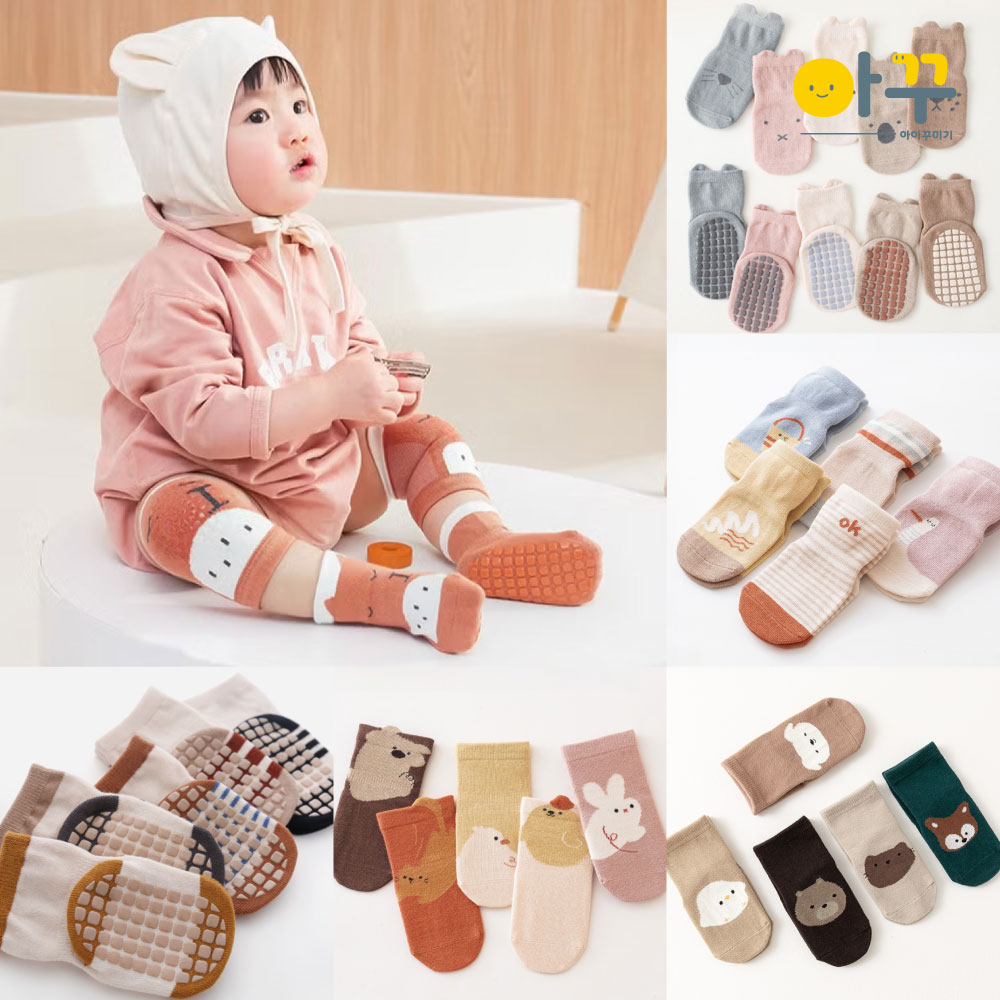 아기덧신 돌 아기 양말 유아 신생아 양말 미끄럼방지 세트