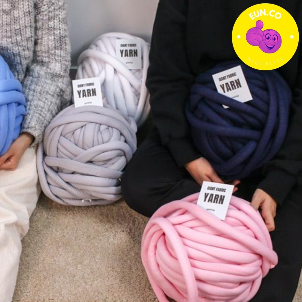 튜브형 패브릭 얀 어미니팅 대용량 5색 뜨개 에코백 방석 러그 이불 DIY - 상품 이미지