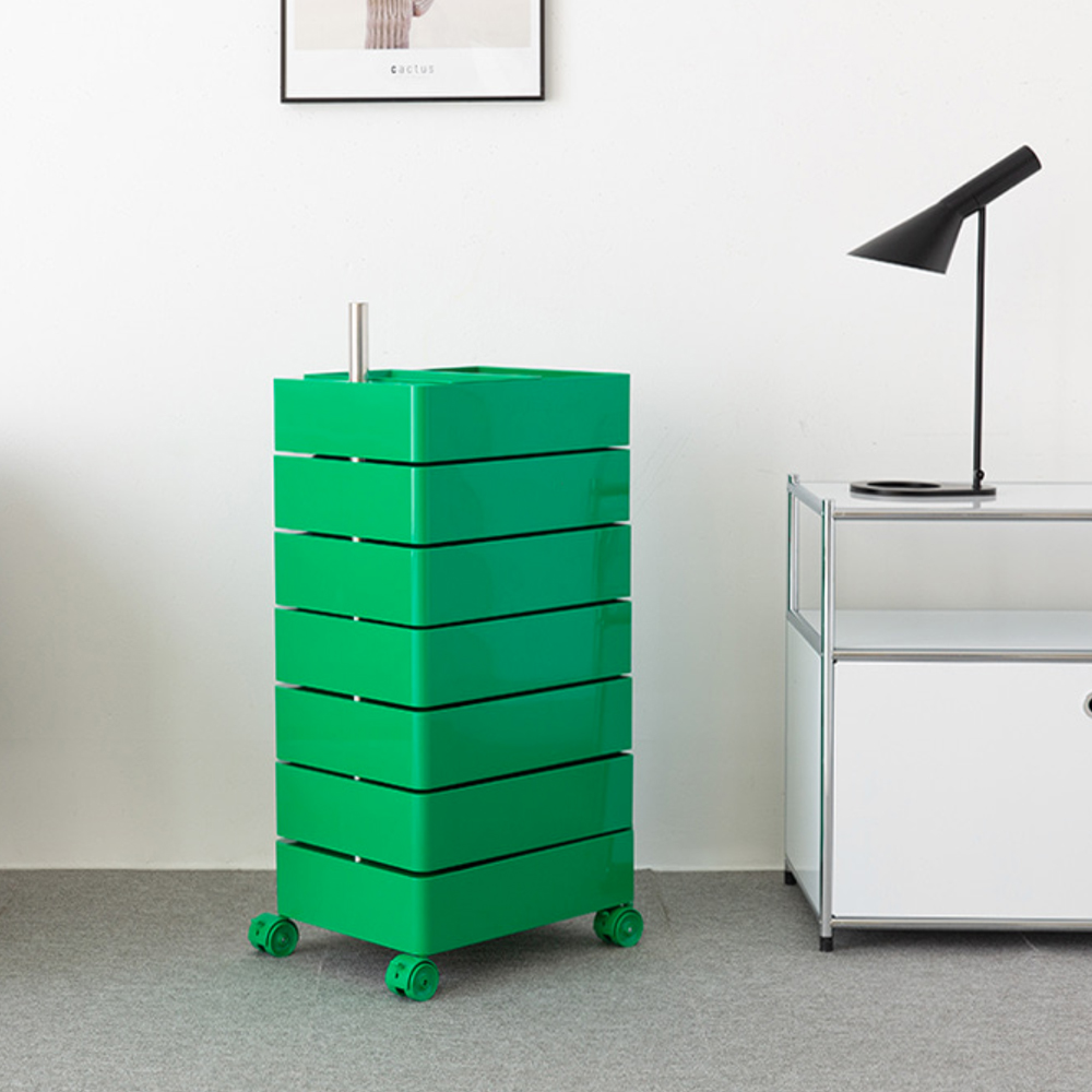 빙그리 회전서랍 트롤리 7단 클래식그린 5525.5518