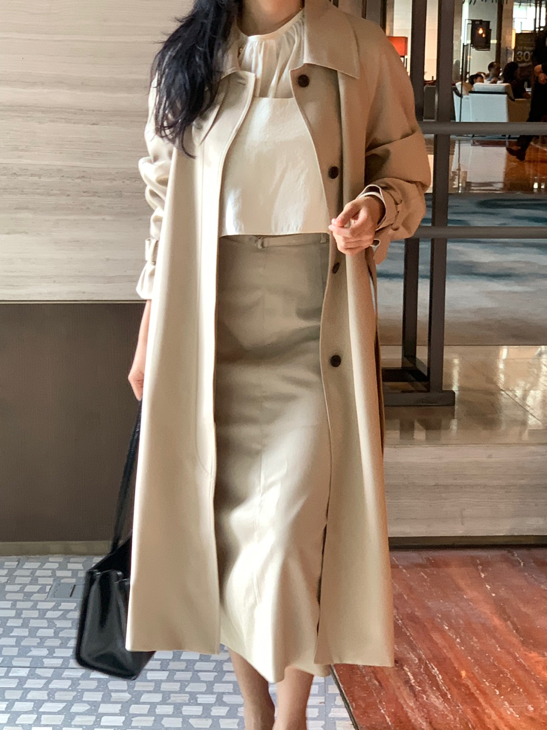 [Premium]🦋르베 카라 싱글 롱 트렌치코트 벨트 간절기아우터 바바리자켓 (2C) 상세 이미지 27