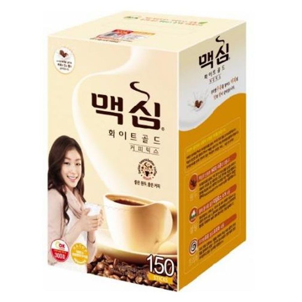 커피믹스 150T 휴대용 맥심 화이트골드 커피 11.8gX150T 1.77kg 간편한 : 아크로프레임