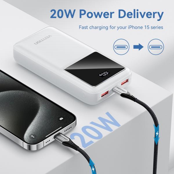 Vention 보조배터리 고속 충전 20000mAh 휴대용 보조베터리 아이폰 15 프로 맥스  10000mAh 휴대용 배터리 충전기 22.5W : 리셀바이