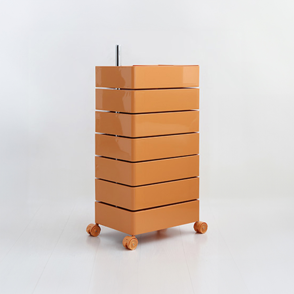 빙그리 회전서랍 트롤리 7단 오렌지 9258.4980