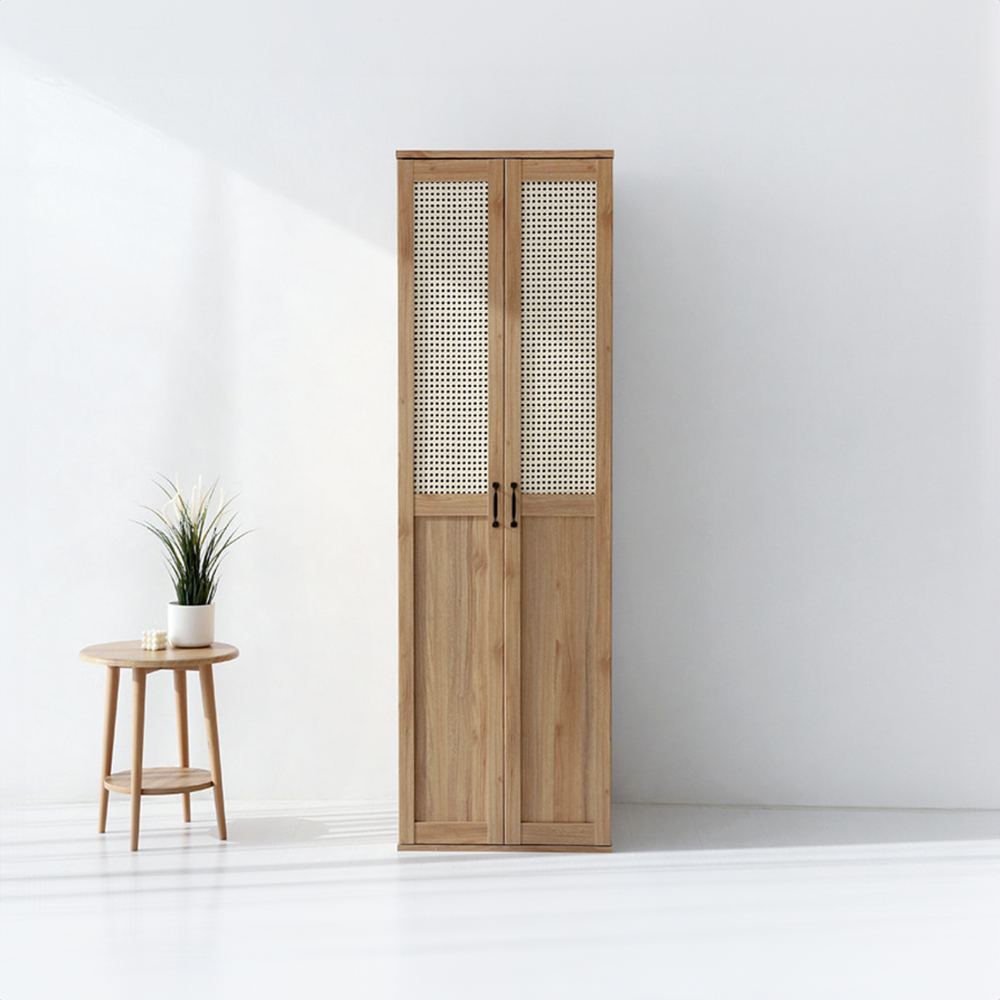 [희망일배송] 벤탄 옷장 2문 GIM19560RT 600x590x1950mm, 2단, 캄포어베니어 1633.7670 - 상세 이미지 5