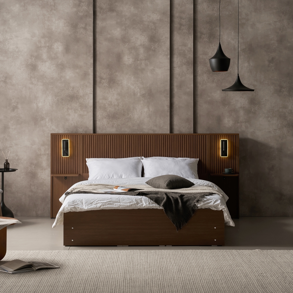 아몬디 부부트윈침대 높은 템바보드 트윈베드 호텔식 슈퍼싱글프레임