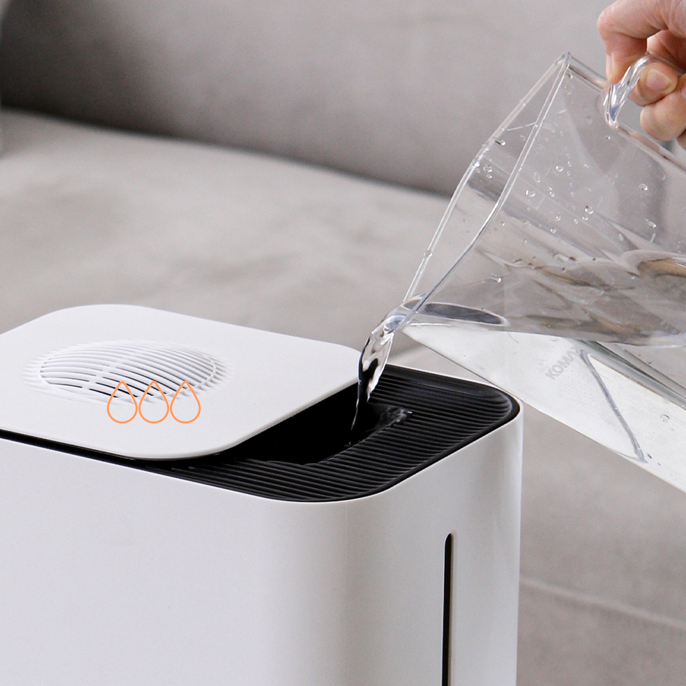 대우 5L 대용량 가열식 살균 가습기 자동세척 저소음 리모컨